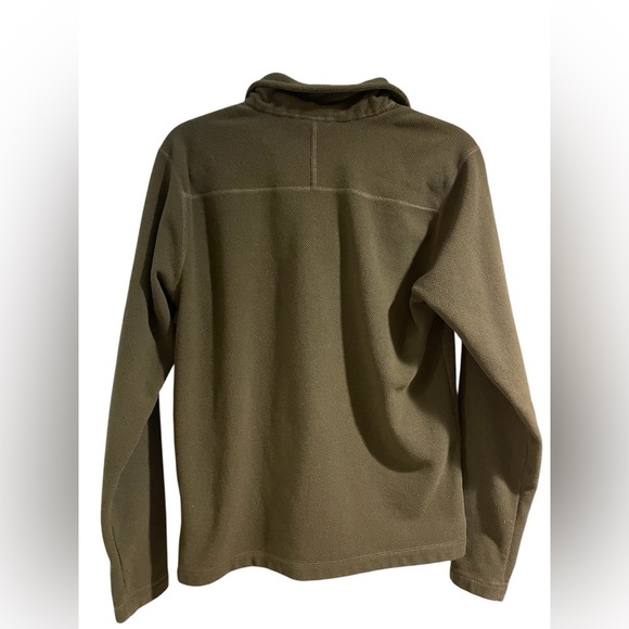 North Face Green / Olive Quarter Zip Knit Pullover Size Small - Picture 3 of 4